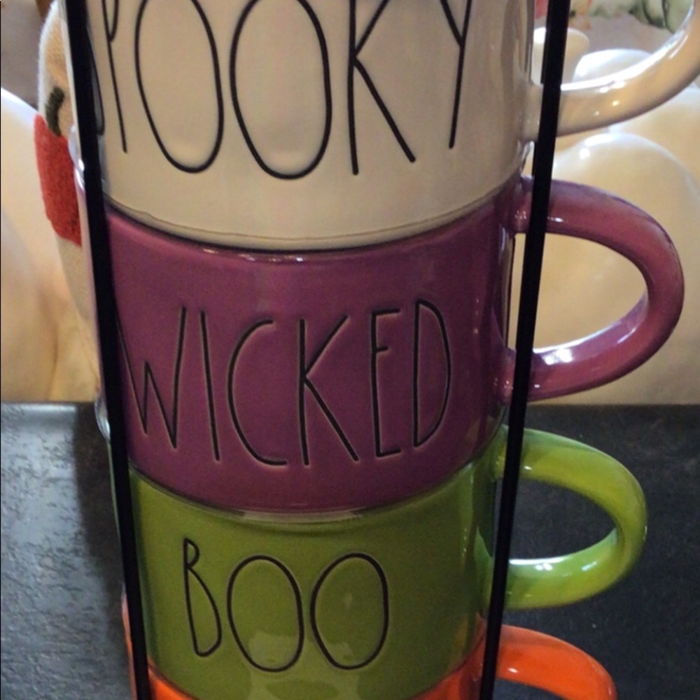Rae Dunn Halloween stacker mugs